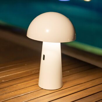 Newgarden Shitake LED lampa na batérie IP44 biela