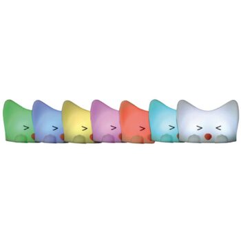 Nočné LED s batériou Catty Cat 7 farieb + zvuk