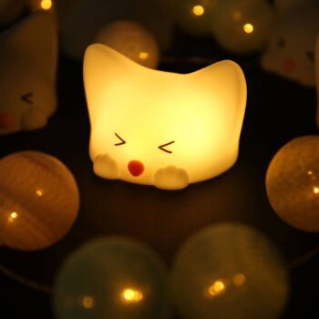 Nočné LED s batériou Catty Cat 7 farieb + zvuk
