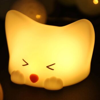 Nočné LED s batériou Catty Cat 7 farieb + zvuk