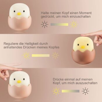 Nočné LED svetlo Eggy Egg s batériou