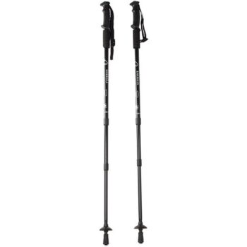 Nordic walking vychádzkové palice antishock, čierna