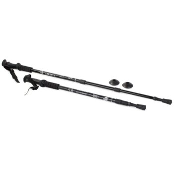 Nordic walking vychádzkové palice antishock, čierna