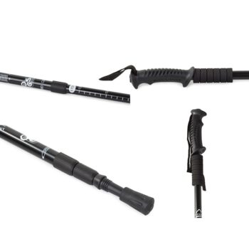 Nordic walking vychádzkové palice antishock, čierna