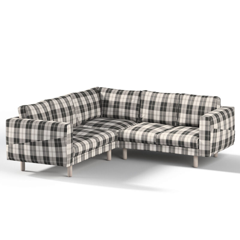 Norsborg poťah na rohovú sedačku - 4 os., čierno - biele káro, Norsborg poťah na rohovú sedačku - 4 os., Edinburg, 115-74 Norsborg poťah na rohovú sedačku - 4 os., čierno - biele káro, Norsborg poťah na rohovú sedačku - 4 os., Edinburg, 115-74