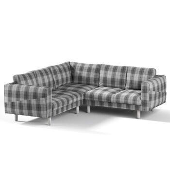 Norsborg poťah na rohovú sedačku - 4 os., sivo - grafitové káro, Norsborg poťah na rohovú sedačku - 4 os., Edinburg, 115-75