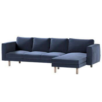 Norsborg poťah na sedačku s ležadlom - 4 os., modrá, 291 x 88/157 x 85 cm, Ingrid, 705-39