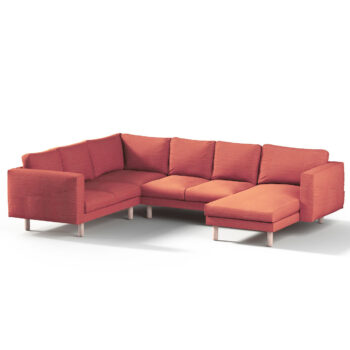 Norsborg rohový poťah na sedačku s ležadlom - 5 os., červená, Norsborg rohový poťah na sedačku s ležadlom - 5 os., Chenille, 162-05