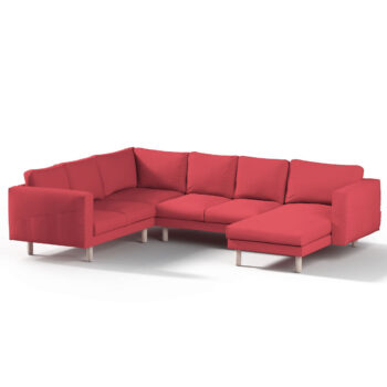 Norsborg rohový poťah na sedačku s ležadlom - 5 os., červená, Norsborg rohový poťah na sedačku s ležadlom - 5 os., Etna, 705-60