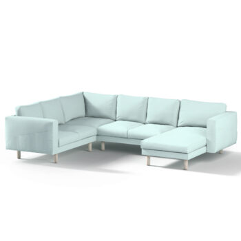 Norsborg rohový poťah na sedačku s ležadlom - 5 os., pastelovo belasá, Norsborg rohový poťah na sedačku s ležadlom - 5 os., Cotton Panama, 702-10