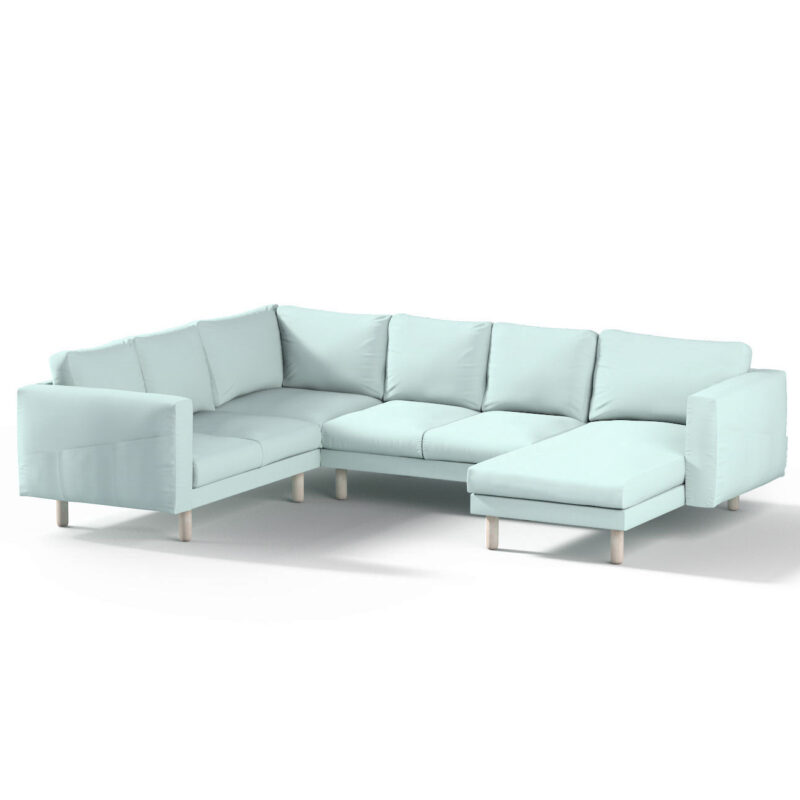 Norsborg rohový poťah na sedačku s ležadlom - 5 os., pastelovo belasá, Norsborg rohový poťah na sedačku s ležadlom - 5 os., Cotton Panama, 702-10 Norsborg rohový poťah na sedačku s ležadlom - 5 os., pastelovo belasá, Norsborg rohový poťah na sedačku s ležadlom - 5 os., Cotton Panama, 702-10