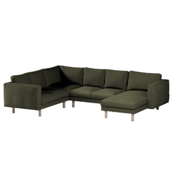 Norsborg rohový poťah na sedačku s ležadlom - 5 os., temná olivová, Norsborg rohový poťah na sedačku s ležadlom - 5 os., Manchester, 701-35