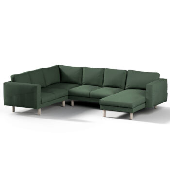 Norsborg rohový poťah na sedačku s ležadlom - 5 os., zelená, Norsborg rohový poťah na sedačku s ležadlom - 5 os., Cotton Panama, 702-06