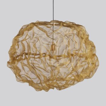 Northern Heat závesná lampa, mosadz, Ø 95 cm