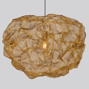 Northern Heat závesná lampa z mosadzného pletiva