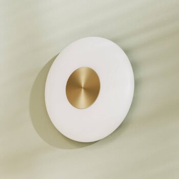 Northern LED nástenné svetlo Glint, Ø 25 cm, sklo, opálovo biele