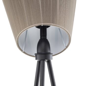 Northern Oslo Wood stojaca lampa čierna/béžová