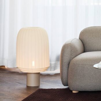 Northern Stojacia lampa Tradition, textil, biela, E27