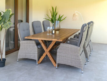 Norwick teak Soho stolová súprava 1+6
