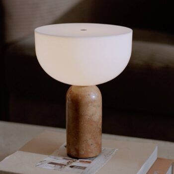 Nové práce Kizu dobíjacia stolová lampa Breccia Pernice