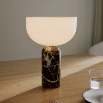 Nové práce Kizu dobíjacia stolová lampa Rosso Levanto
