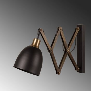 Nožnicová lampa Sivani MR-725 čierna/zlatá antická
