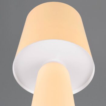 Núbijská stolová lampa, béžová, výška 40 cm, kov, E27