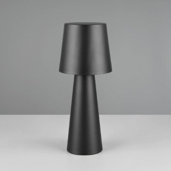 Núbijská stolová lampa, čierna, výška 40 cm, kov, E27