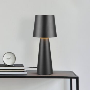 Núbijská stolová lampa, čierna, výška 40 cm, kov, E27