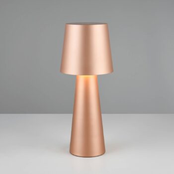Núbijská stolová lampa, hnedá, výška 40 cm, kov, E27