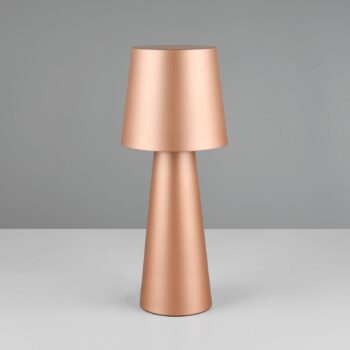 Núbijská stolová lampa, hnedá, výška 40 cm, kov, E27