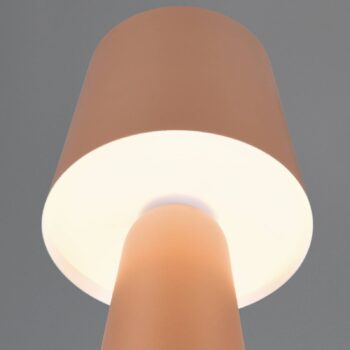 Núbijská stolová lampa, hnedá, výška 40 cm, kov, E27