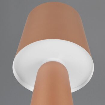 Núbijská stolová lampa, hnedá, výška 40 cm, kov, E27