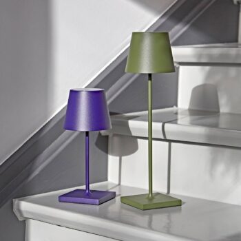 Nuindie LED dobíjacia stolná lampa, USB-C, jedľovo zelená, IP54,