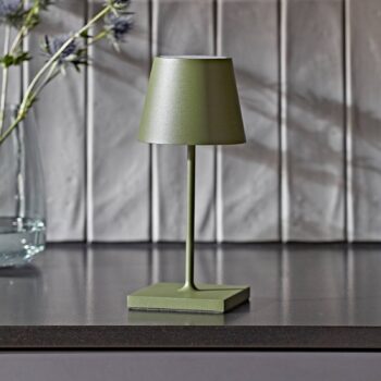 Nuindie mini LED dobíjacia stolná lampa, USB-C, jedľovo zelená, stmievateľná