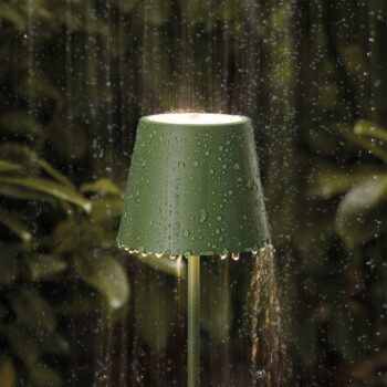 Nuindie mini LED dobíjacia stolná lampa, USB-C, jedľovo zelená, stmievateľná