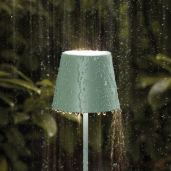 Nuindie mini LED dobíjacia stolná lampa, USB-C, šalviovo zelená, stmievateľná
