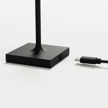 Nuindie vrecková LED dobíjacia stolná lampa, čierna, IP54, stmievateľná