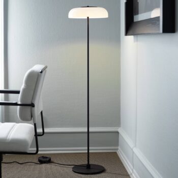 Nuura Blossi Floor Ø 29 stojaca LED, čierna/biela