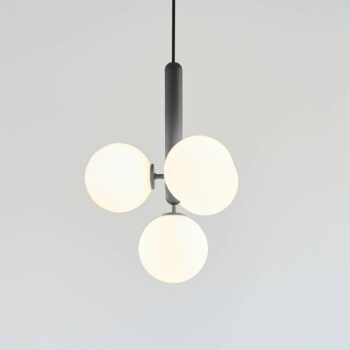 Nuura Miira 4 závesná lampa 4-pl. sivá/opálová