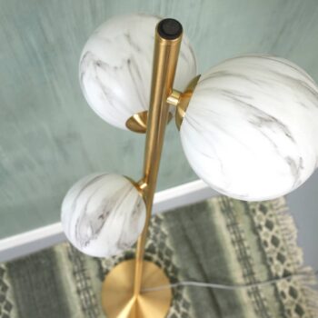 O ROMI Carrara stojacia lampa 3 svetlá mramorovaná