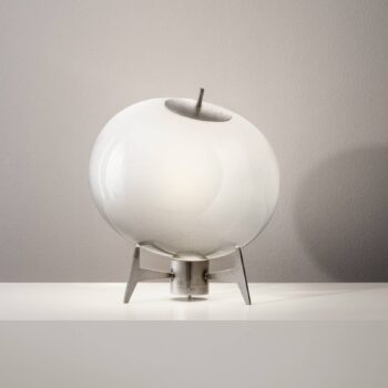 OLEV Antartic dizajnérska stolná lampa opál/titán