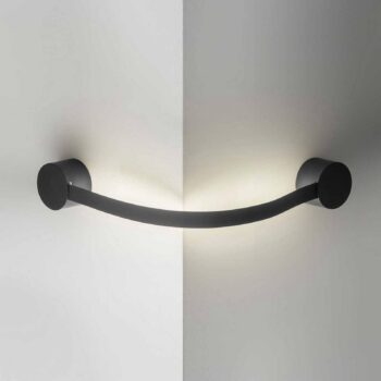 OLEV LED nástenné svetlo Segmento, čierne, kov, 85 cm, 2700 K