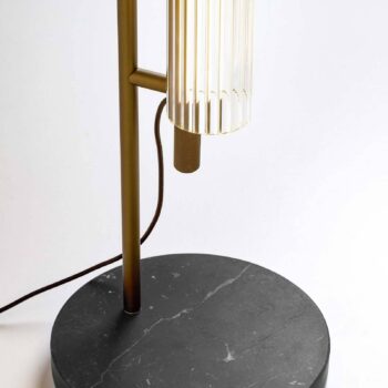 OLEV LED stojacia lampa TRISEL, zlatá, kov, 2.700 K, stmievateľné
