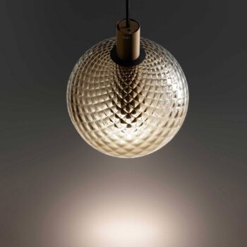 OLEV LED závesné svietidlo BEAM STICK NUANCE BALLOTON hnedé Ø 20 cm 927