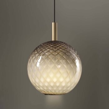 OLEV LED závesné svietidlo BEAM STICK NUANCE BALLOTON hnedé Ø 35 cm 927