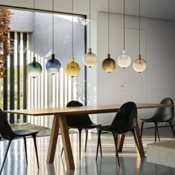 OLEV LED závesné svietidlo BEAM STICK NUANCE, biele, Ø 20 cm, 927