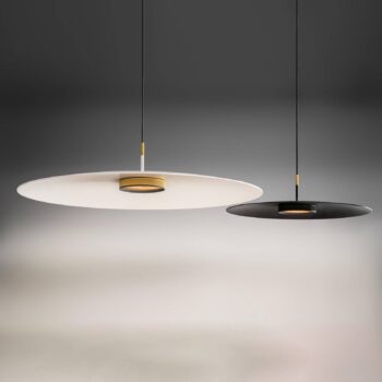OLEV LED závesné svietidlo OVERFLY PLUS, biela/zlatá, Ø 55 cm 2 700 K
