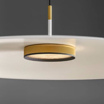 OLEV Overfly Plus LED závesné svetlo biela/zlatá Ø55cm