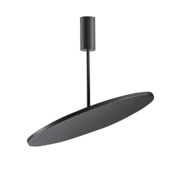 OLEV stropné LED svetlo FLUENTIS čierne Ø 54 cm kov 2.700 K